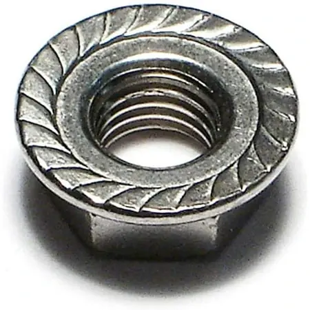 5/16-24 Stainless Steel Serrated Lock Nuts - Pack Of 6