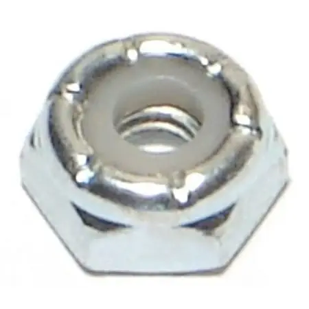 8-32 Zinc Grade 2 Nylon Insert Lock Nuts Lknut-068 (10 Pcs.)