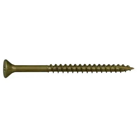 8 X 2-1/2 Inch Tan Ruspert Coated Steel Phillips Bugle Head Deck Screws