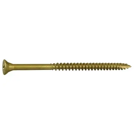 10 X 3-1/2 Inch Tan Ruspert Coated Steel Phillips Bugle Head Deck Screws