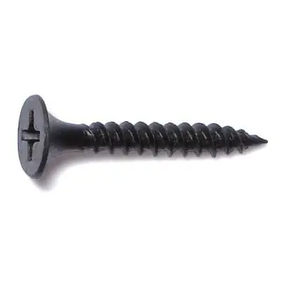 6 X 1 Black Phosphate Fine Thread Phillips Bugle Head Drywall Screws - 100 Count