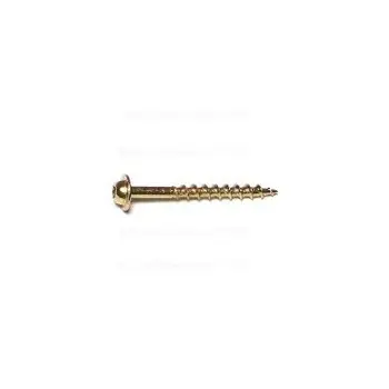 9 X 1-3/4 Inch Yellow Zinc Star Drive Cabinet Screws - 1 Pound