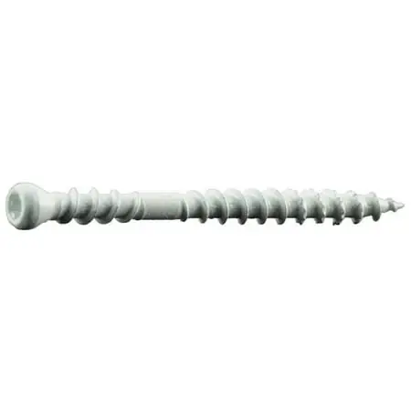 8 X 2 Star Drive White Composite Trim Saberdrive Screws 1 Lb. Box (176 Pcs.)