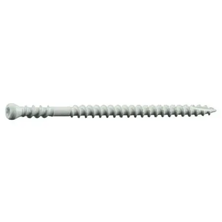 8 X 3 Star Drive White Composite Trim Saberdrive Screws 1 Lb. Box (116 Pcs.)
