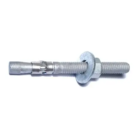 3/8 X 3-3/4 Galvanized Concrete Wedge Stud Anchor Bolts Was-267 (50 Pcs.)