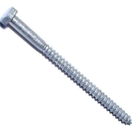1/4 X 4 Galvanized Hex Lag Screws - Heavy Duty Fasteners For Construction