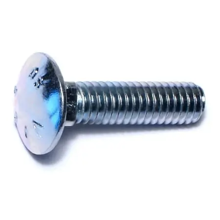 5/16-18 X 1-1/4 Zinc Plated Grade 2 Carriage Bolts - Coarse Thread