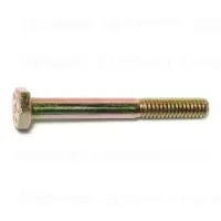 1/4-20 X 2-1/4 Yellow Zinc Grade 8 Coarse Hex Cap Screws - Durable Fasteners
