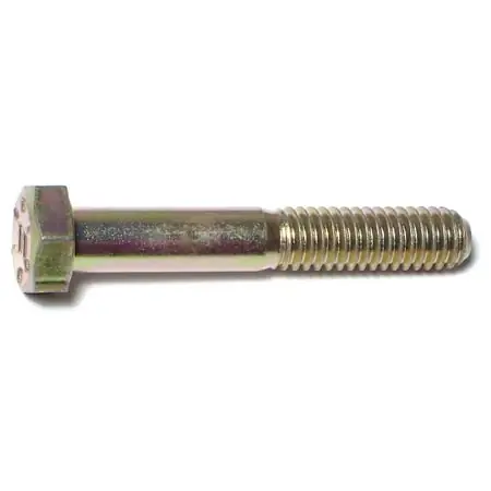 5/16-18 X 2 Yellow Zinc Grade 8 Coarse Hex Cap Screws - 50 Count