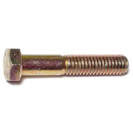 3/8-16 X 2 Yellow Zinc Grade 8 Coarse Hex Cap Screws - 50 Count