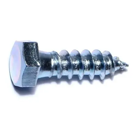 3/8 X 1-1/4 Zinc Grade 2 / A307 Hex Head Lag Screws Hlshs-381 (100 Pcs)