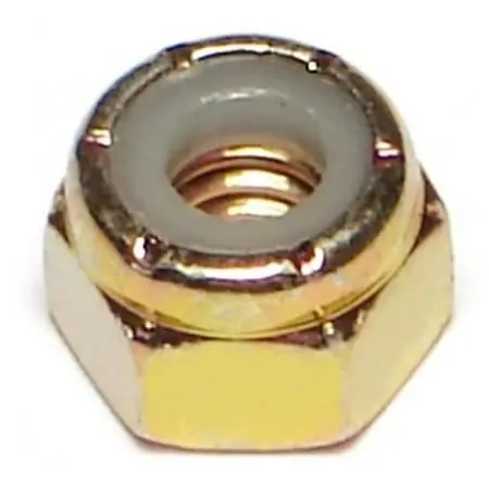 1/4-20 Yellow Zinc Grade 8 Coarse Lock Nuts With Nylon Insert