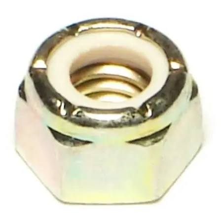 5/16-18 Yellow Zinc Grade 8 Coarse Lock Nuts With Nylon Insert