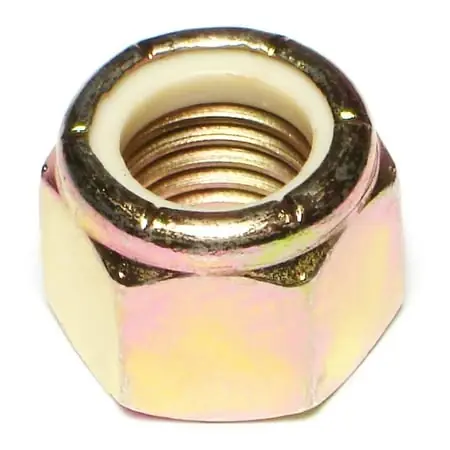 3/4-10 Yellow Zinc Grade 8 Coarse Lock Nuts With Nylon Insert