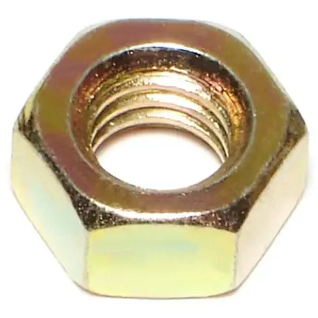 5/16-18 Yellow Zinc Grade 8 Coarse Hex Nuts - Durable Fasteners For Heavy-duty Applications