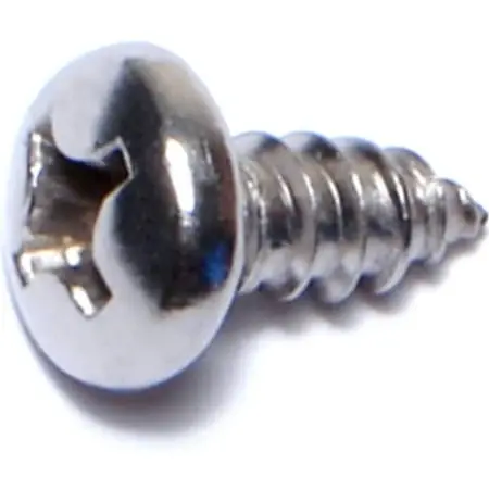 12 X 1/2" Stainless Steel Phillips Pan Sheet Metal Screws - 100 Count