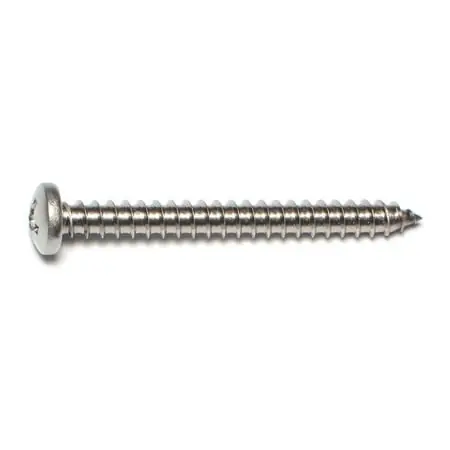 14 X 2-1/2" Phillips Pan Head Sheet Metal Screws Stainless Steel 18-8