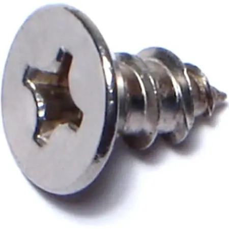 14 X 1/2 Stainless Steel Phillips Flat Sheet Metal Screws - 50 Count