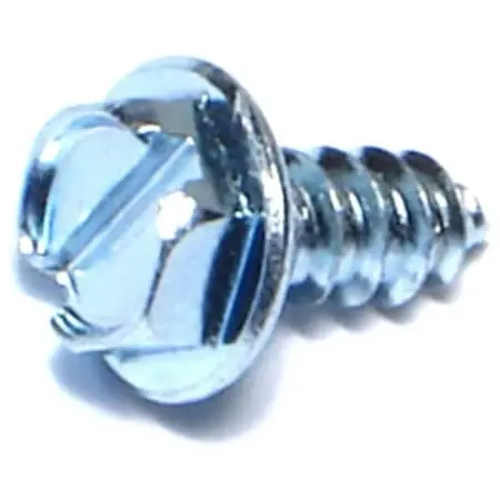 8 X 3/8 Inch Zinc Slotted Hex Washer Sheet Metal Screws - Durable Fasteners