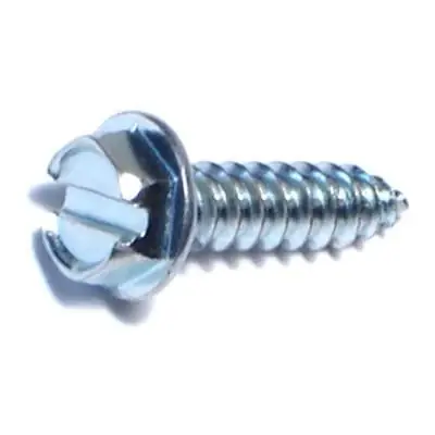 8 X 5/8 Zinc Slotted Hex Washer Head Sheet Metal Screws Smshws-035 (100 Pcs)