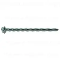 8 X 3 Zinc Slotted Hex Washer Sheet Metal Screws - Durable Fasteners For Various Applications