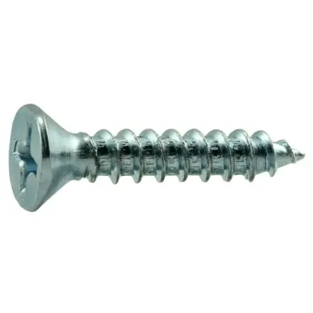 8 X 7/8 Zinc Plated Steel Phillips Flat Head Wood Screws Wsfs-200 (100 Pcs)