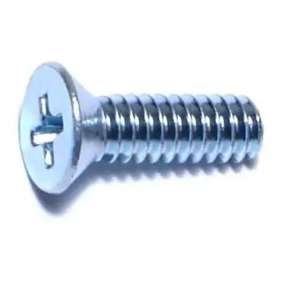 10-24 X 5/8 Zinc Phillips Flat Head Machine Screws Mscfs-273 (100 Pcs.)