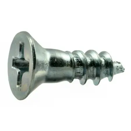 7 X 1/2 Zinc Plated Steel Phillips Flat Head Wood Screws Wsfs-149 (100 Pcs)