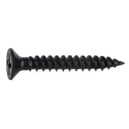 6 X 1 Black Phillips Flat Twinfast Wood Screws Csfs-053 (100 Pcs)
