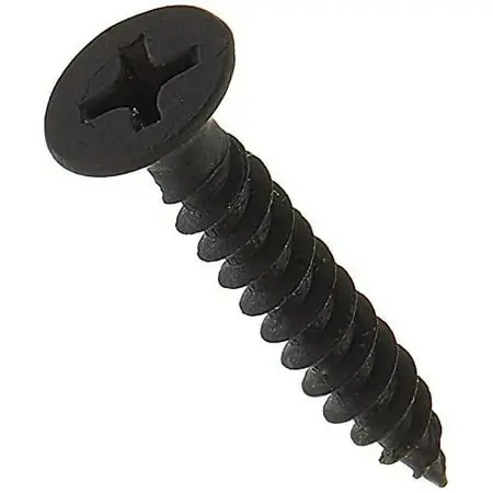 8 X 1 Inch Black Phosphate Phillips Flat Twinfast Wood Screws - 100 Count