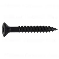 10 X 3/4 Inch Black Phosphate Phillips Flat Twinfast Wood Screws - 100 Count