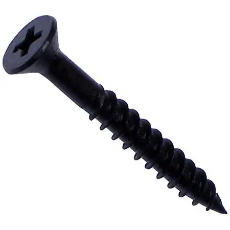 10 X 1-1/2 Inch Black Phosphate Phillips Flat Twinfast Wood Screws - 100 Pieces