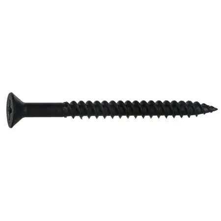 10 X 2-1/4 Black Phosphate Steel Phillips Flat Head Twinfast Wood Screws