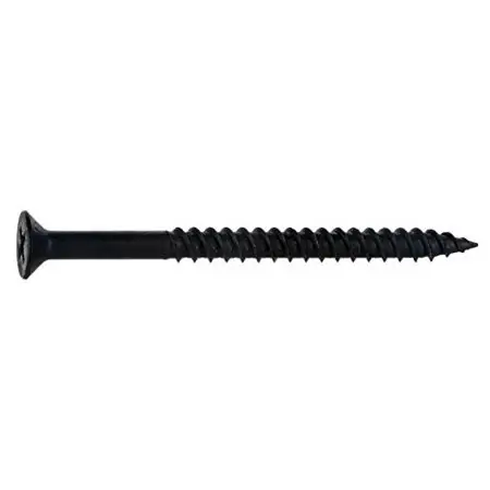 10 X 2-1/2 Inch Black Phosphate Phillips Flat Twinfast Wood Screws - 100 Count