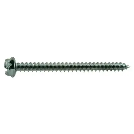 10 X 2-1/2 Zinc Slotted Hex Washer Head Sheet Metal Screws (100 Pcs)