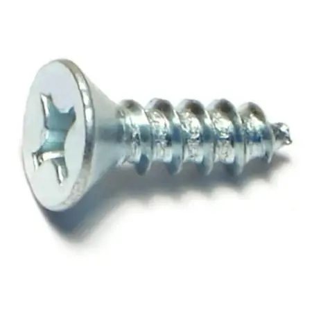 12 X 3/4 Zinc Plated Steel Phillips Flat Head Sheet Metal Screws