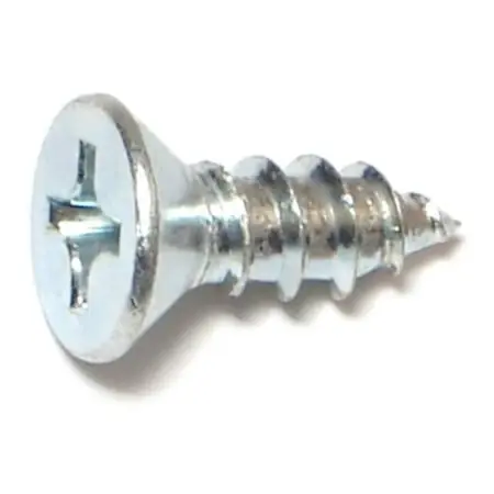 14 X 3/4 Zinc Plated Steel Phillips Flat Head Sheet Metal Screws - 100 Count