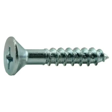 16 X 1-1/2 Zinc Plated Steel Phillips Flat Head Wood Screws (50 Pcs.)