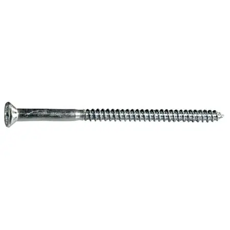 6 X 2-1/2 Zinc Plated Steel Phillips Flat Head Wood Screws (100 Pcs.)