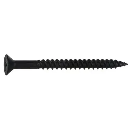 8 X 2-1/4 Black Phosphate Steel Phillips Flat Head Twinfast Wood Screws