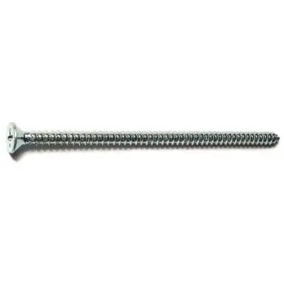 8 X 3-1/2 Zinc Plated Steel Phillips Flat Head Sheet Metal Screws