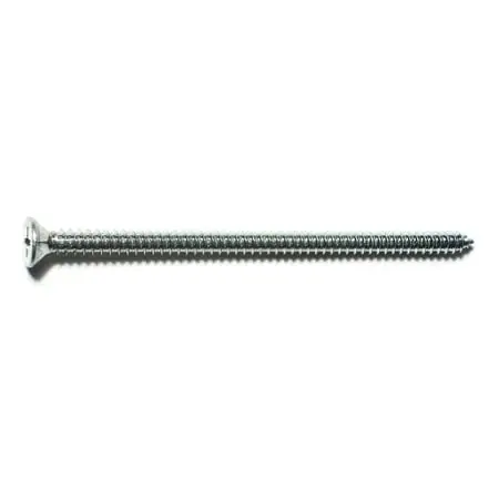 10 X 3-1/2 Zinc Plated Steel Phillips Flat Head Sheet Metal Screws - 100 Count