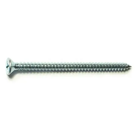 12 X 3-1/2 Zinc Plated Steel Phillips Flat Head Sheet Metal Screws