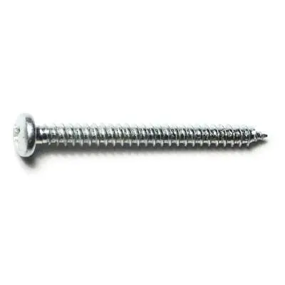 4 X 1-1/4 Zinc Plated Steel Phillips Pan Head Sheet Metal Screws (100 Pcs.)