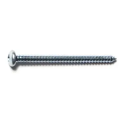 4 X 1-1/2 Zinc Plated Steel Phillips Pan Head Sheet Metal Screws (100 Pcs.)