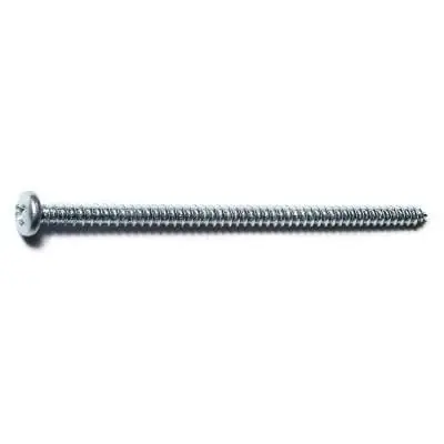 8 X 3-1/2 Zinc Plated Steel Phillips Pan Head Sheet Metal Screws (100 Pcs.)