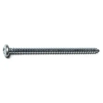 12 X 3-1/2 Zinc Plated Steel Phillips Pan Head Sheet Metal Screws (100 Pcs.)