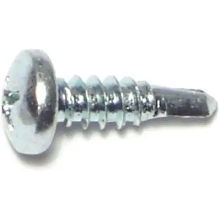 10 X 5/8 Inch Zinc Phillips Pan Self-drilling Screws - 100 Count Box