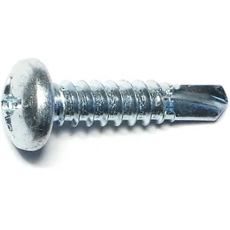 12 X 1 Inch Zinc Phillips Pan Self-drilling Screws - Box Of 100