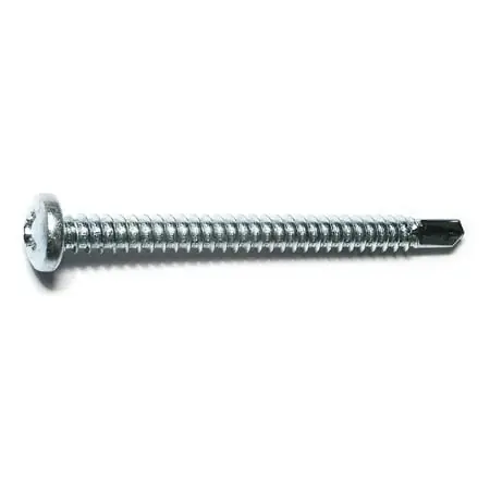 12-14 X 2-1/2 Zinc Plated Steel Phillips Pan Head Self-drilling Screws